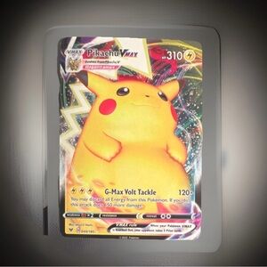 Pokemon Pikachu VMAX Yellow and Red Holo Trading Card
